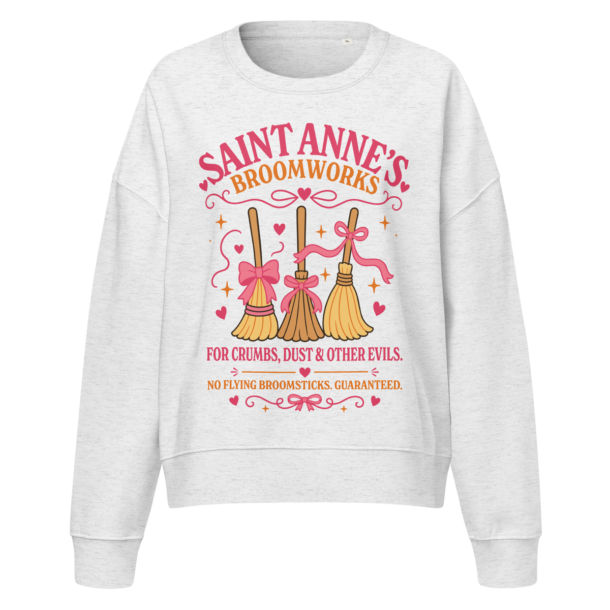St. Anne's Broomworks women's Catholic sweatshirt in heather grey | Papal Grace
